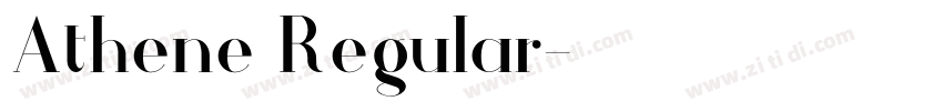 Athene Regular字体转换